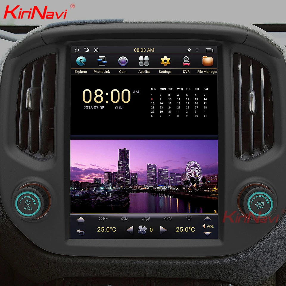 KiriNavi 12," вертикальный экран Tesla style 1 Din Android 8,1 Автомобильная магнитола для Chevrolet Colorado GMC Авто gps навигация автомобильный Dvd 4G