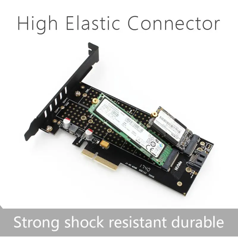 

M.2 NVMe NGFF to PCIE3.0 SSD Adapter Card SATA3 with Cooling Fan Expansion Card