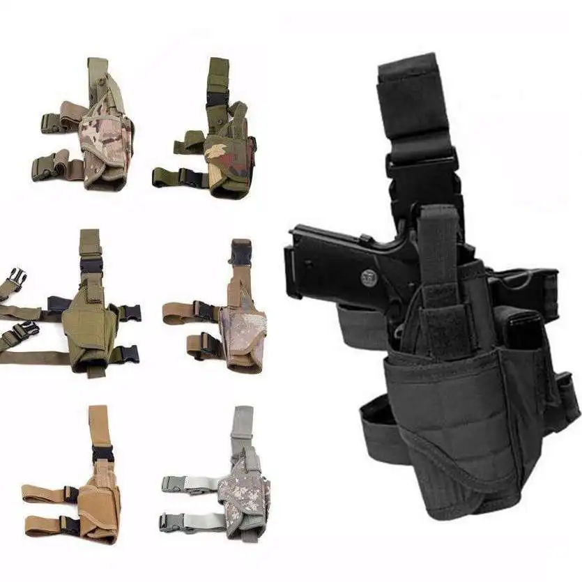 Tactical Molle 600d gota pierna pistolera Revista bolsa Holder Airsoft caza od