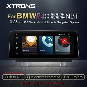 

XTRONS Qualcomm Snapdragon 10.25'' IPS Android 10.0 Car Multimedia GPS 4G for BMW 3 Series F30 F31 F34 4 Series F32 F33 F36 NBT