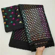 Африканское сухое кружево ткани высокого качества хлопок кружева швейцарская вуаль кружева в швейцарской ткани ткань из Дубая Африканское парчовое ткань 5+ 2 ярдов