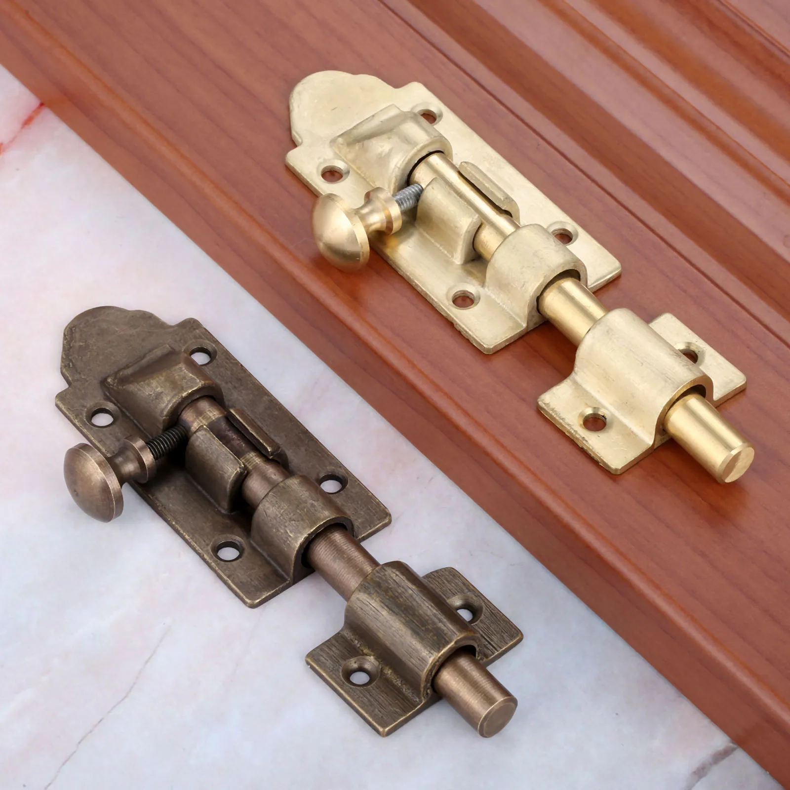 

1pc 123*33mm Antique Brass Door Bolt Door Lock Slide Bolt Stapler Gate Latch Hardware