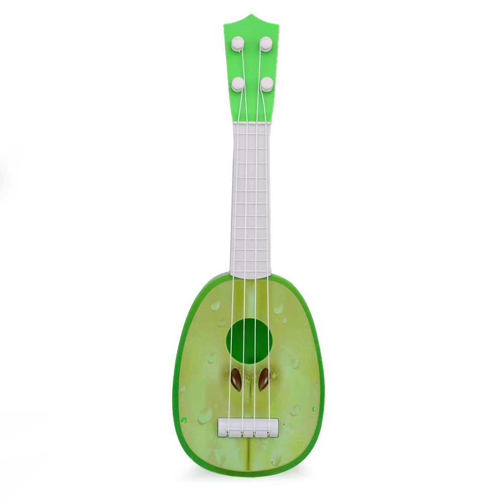 Green apple Симпатичные Ukelele музыкальные укулеле гитары-фрукты игрушка детский подарок Uke креативные детские игры 4 струны 8 стилей аксессуары для гитары - Color: Green apple