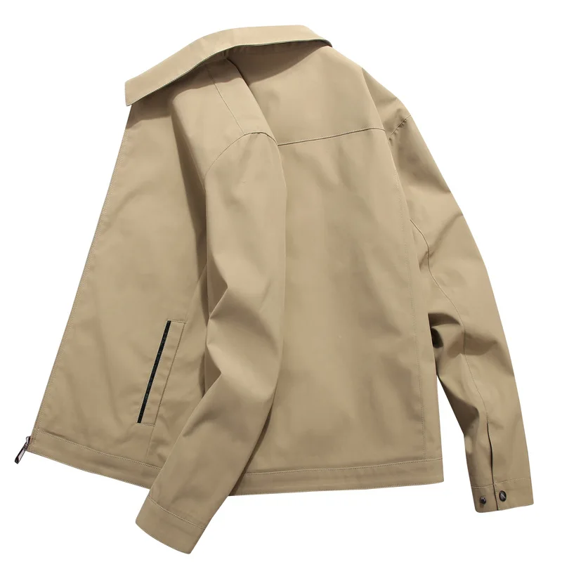 BOLUBAO, мужские тонкие куртки в британском стиле, осенняя новинка, Мужская однотонная удобная куртка, Мужская брендовая деловая повседневная куртка, пальто - Цвет: Khaki