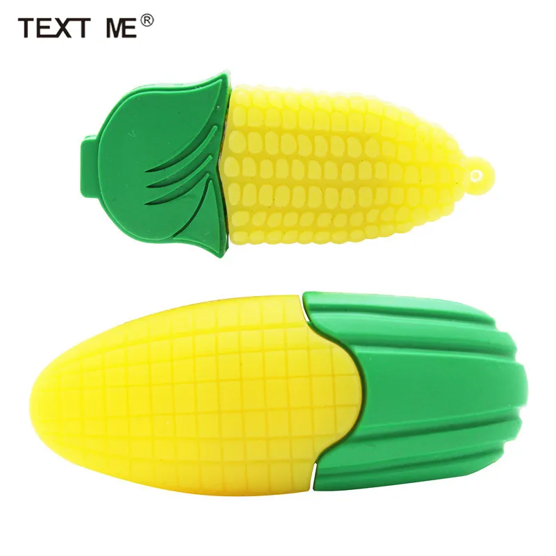 TEXT ME мультфильм еда кукурузная модель usb флэш накопитель 2 0 4 ГБ 8 16 32 64 креативный