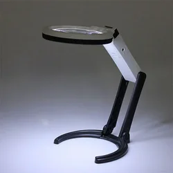 10 LED Lighting Desk Handheld Lamp with 1.8X 5X Magnifier