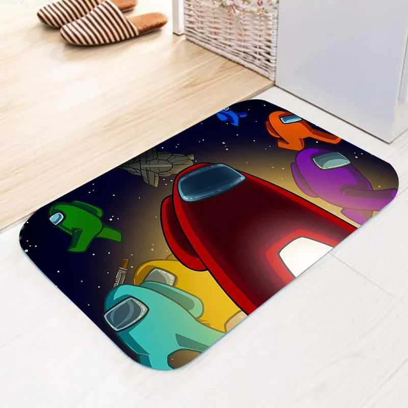 

40x60cm New Game AMONG US Home Bath Mat Non-slip Creative Fashion Bathroom Carpet Rug Mat Kitchen Bedroom Toilet Floor Decor