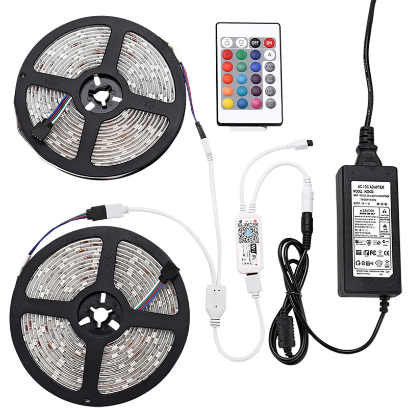 

10M 5M SMD 5050 30ledm Waterproof RGB LED strip Light wifi controller for Christmas light set Flexible Led strip Tape
