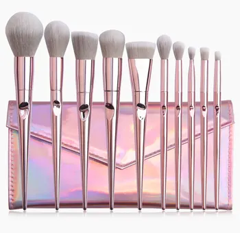 

10Pcs Makeup Brushes Set Foundation Powder Blush Eyeshadow Concealer Lip Eye Make Up Brush Cosmetics Beauty Tools With brush bag