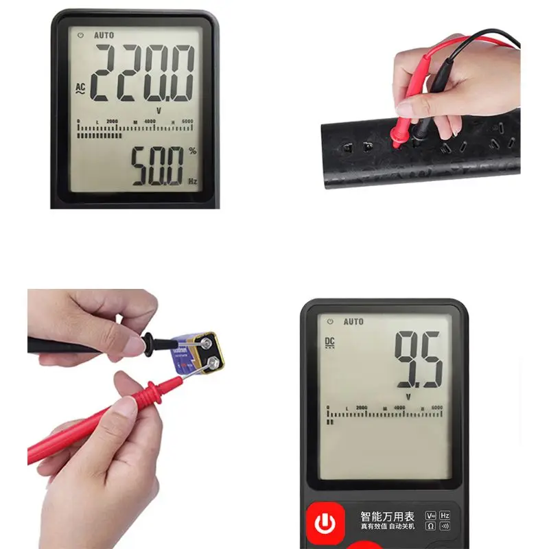 

BSIDE ADMS7CL Large 3.5" LCD Digital Multimeter True RMS Auto-Ranging Pocket Voltmeter with Flashlight and Analog Bargraph