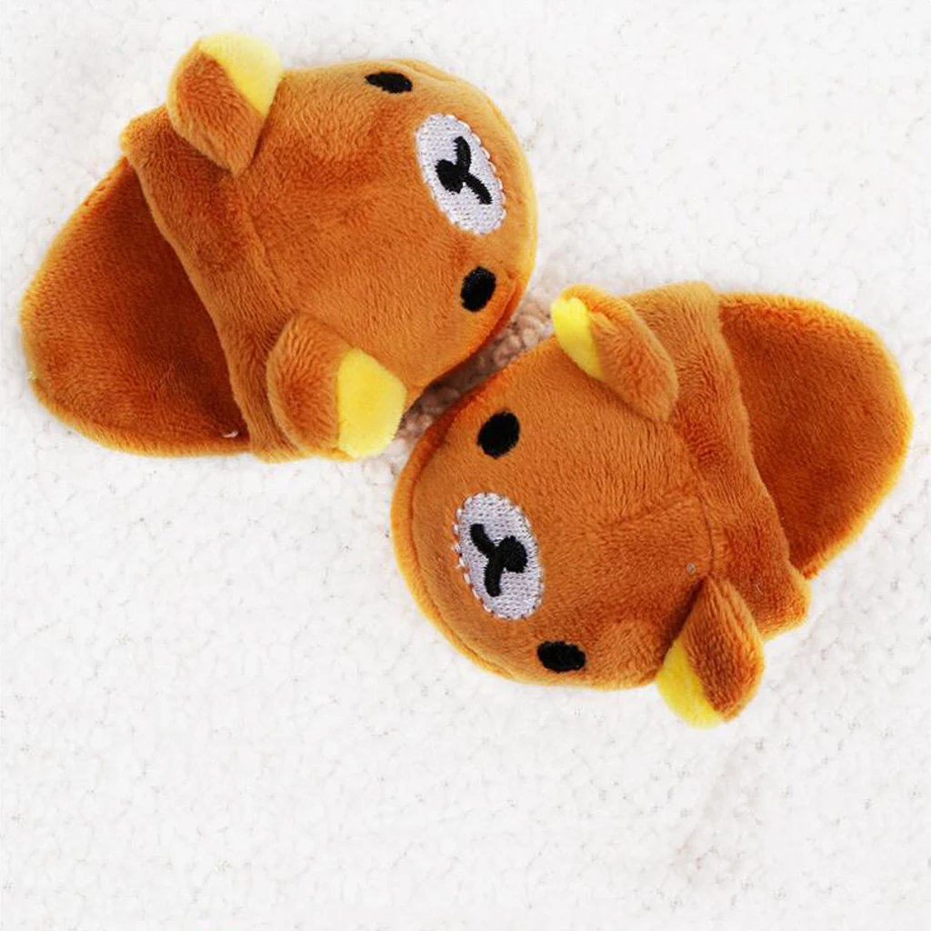 Brown Cute Bear Design Slippers for 1/3 BJD SD  DELF DOT Dolls