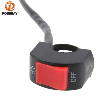 

POSSBAY 12V Motorcycle Handle Bar Kill Switch ON/OFF Button Bullet Connector Bike Handlebar Kill Stop Switches for Cafe Racer