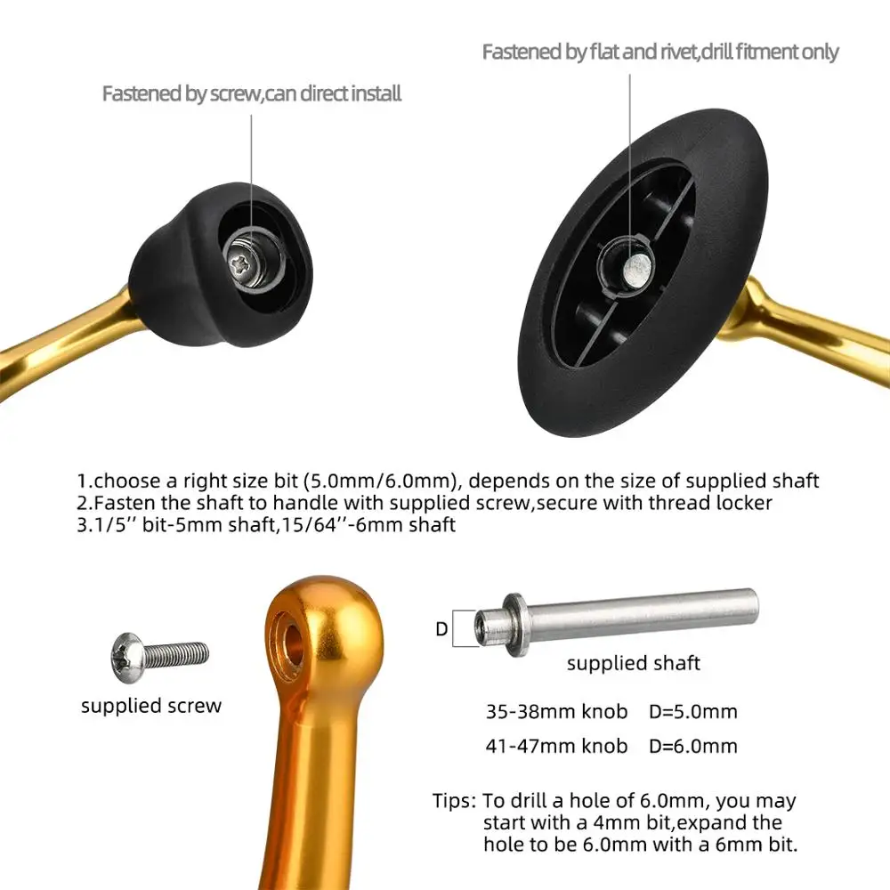 Gomexus ручка питания для Daiwa BG Penn Spinfisher Battle II буровая круглая металлическая рукоятка