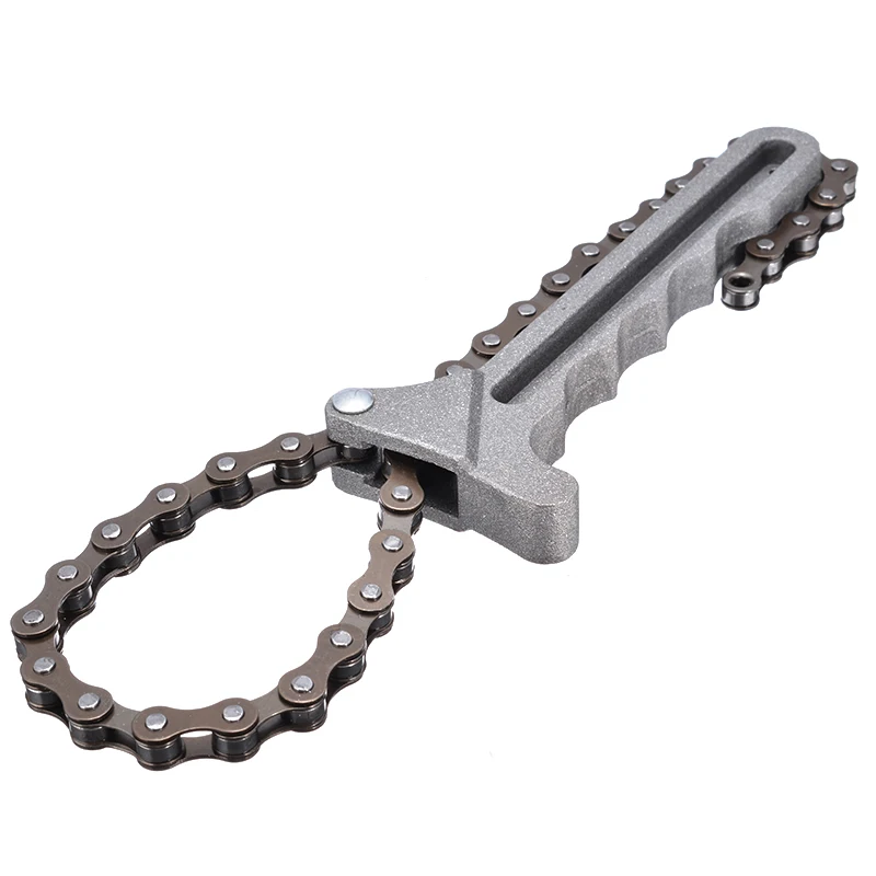 Adjustable 1pcs Car Engine Oil Filter Chain Grip Wrench Spanner Remover Tools Plier Car Oil Filter Chain Grip Key Wrench