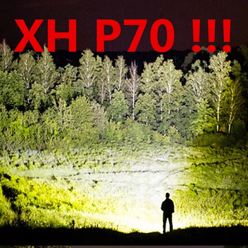 

new 5000LM XHP70.2 & XHP50 rechargeable powerful tactical led flashlight torch light Lamp Power 18650 26650 Battery wholesell