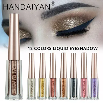 

HANDAIYAN 12Color Glitter Eyeshadow Long Lasting Liquiud Eye Makeup Cosmetic Women Beauty Sexy Eye Make Up Shimmer Eye Shadow