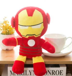 25 см Marvel Мстители 4 супергерой весь персонал плюшевые игрушки куклы Капитан Америка, Железный человек Человек-паук Локи Тор плюшевые мягкие игрушки - Цвет: A