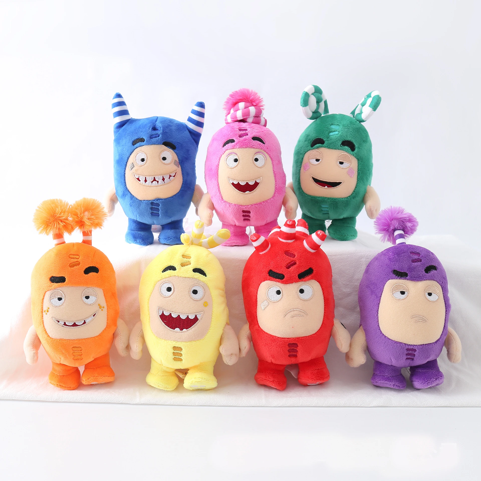 7 шт./компл. фигурки Oddbods плюшевые игрушки мультяшная фигурка с пузырями Slick Zeke Jeff