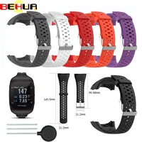 Siliconen Polsbandje Band voor Polar M400 M430 GPS Sport Smart Horloge Vervanging Horlogeband Armband Met tool Horlogeband Band