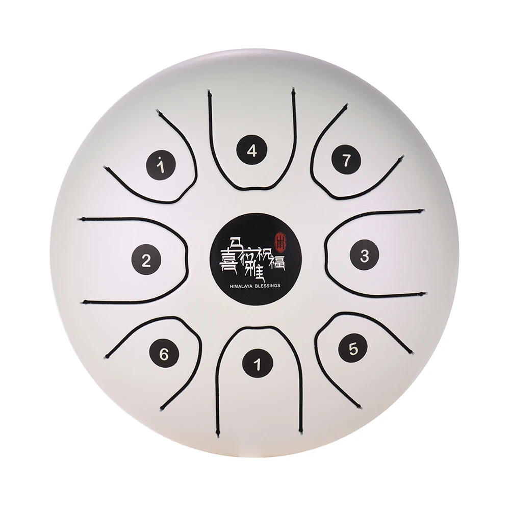 

5.5 Inch Mini 8-Tone Steel Tongue Drum C Key Percussion Instrument Hand Pan Drum with Drum Mallets Carry Bag