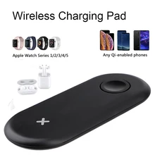 Qi Беспроводное зарядное устройство для Apple Watch 5 4 3 2 1 iWatch 2в1 быстрая Беспроводная зарядная подставка для iPhone 11 Pro XS Max samsung S10