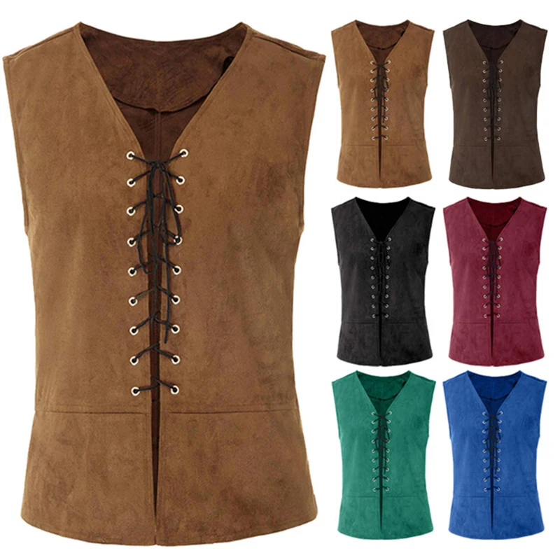 

Retro Vintage Tail coat ancient royal togae Men Vest Fashion Gothic medieval Cloth Uniform Halloween Carnival Cosplay Costume