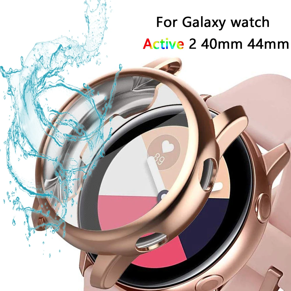 Бампер для Samsung galaxy watch active 2 40 мм 44 мягкий силиконовый чехол из ТПУ защиты экрана