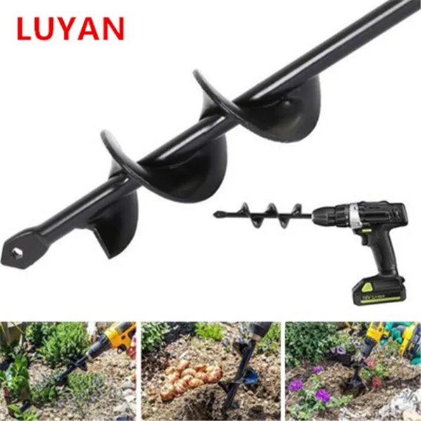 Garden Planting Auger Spiral Hole Drill Bit Small Earth L6H6 Planter Post M3V3 