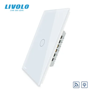 

Livolo US standard Wall Light Touch Dimmer Remote Switch ,With White/Black Glass Panel, , VL-C501DR-11/12, Without Remote