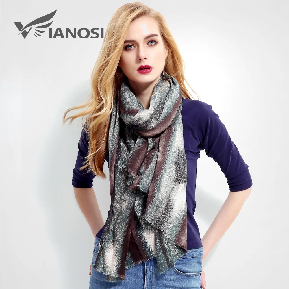 VIANOSI теплый зимний хлопчатобумажный шарф женские люксовые шарфы бренд Foulard Femme принт бандана большой длинный мягкий шарф VR002