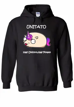 

Unitato Half Unicorn Potato Funny Men Women Unisex Top Hoodie Sweatshirt 1626