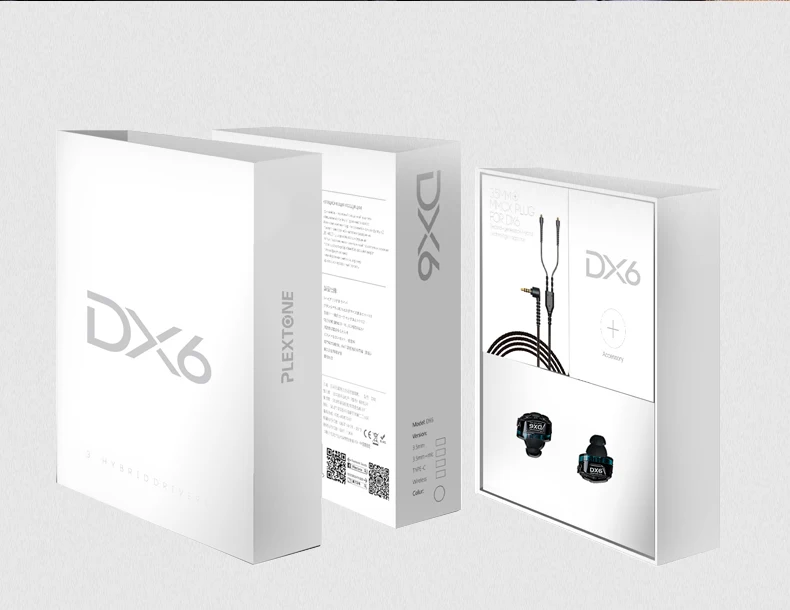 Plextone DX6 bluetooth наушники три единицы 3,5 мм наушники-вкладыши спортивные стерео Бас HIFI Проводная гарнитура с MMCX кабелем для Xiaomi