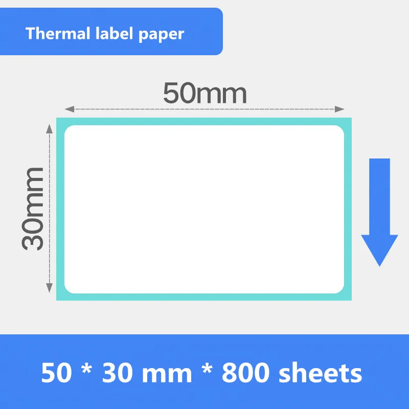 50 * 30 mm 800 sheets / roll thermal label paper supermarket shelf product price barcode QR code printer sticker | Компьютеры и офис
