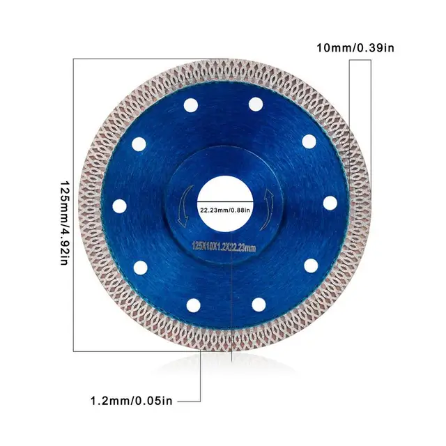 105/115/125mmDiamond Saw Blade Disc Porcelain Tile Ceramic Granite Marble Cutting Blades For Angle Grinder Stone Saw Blade 125