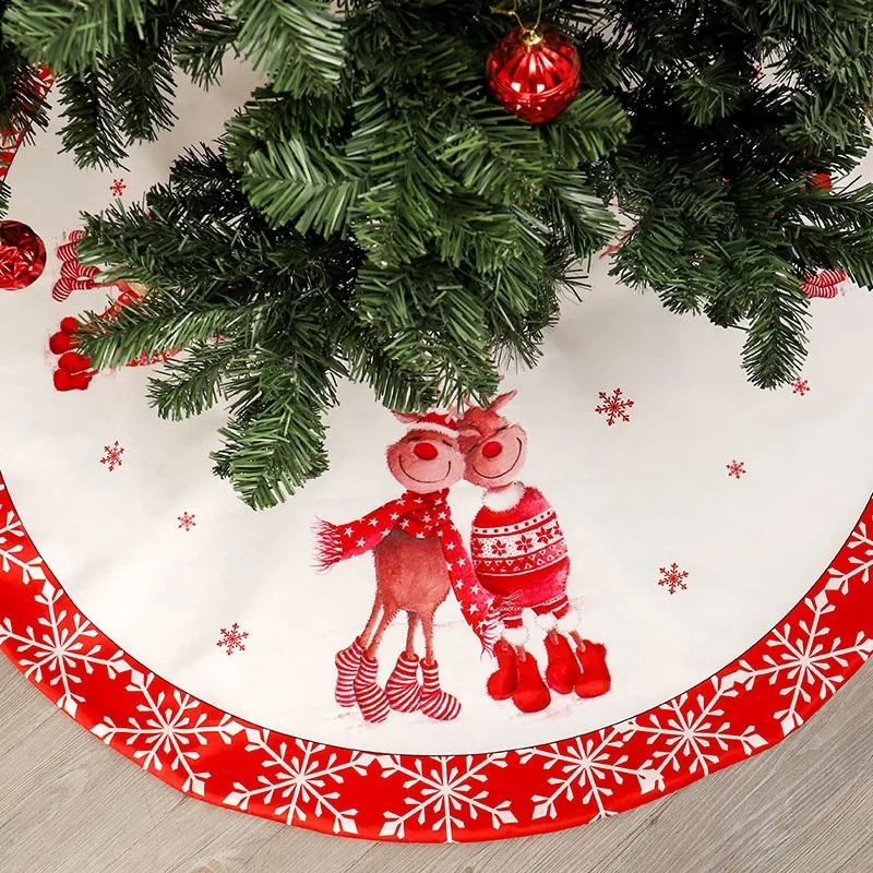 

2019 Hot 120cm Skirt Under The Tree Christmas Bottom Dress Decorative Mat Skirt Christmas Tree Plush Christmas Carpet