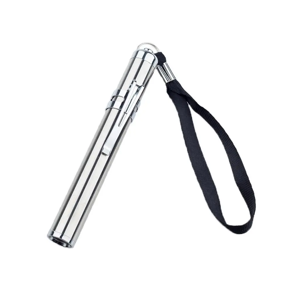 

Pocket Waterproof Flashlights Pen Handheld Stainless Steel LED Flashlight Super Bright Pocket Work Light for Emergency Camping