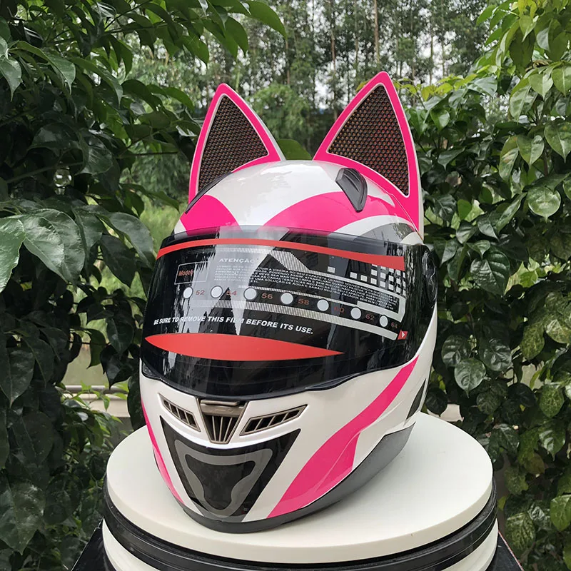 NITRINOS мотоциклетный шлем для мужчин и женщин, персональный шлем белого и розового цвета, Полнолицевые гоночные шлемы M/L/XL/XXL Capacete