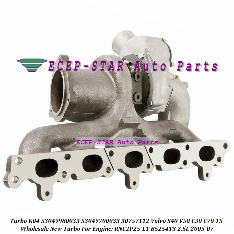 Turbo K04 53049980033 30650975 6G9N6K682AA 30650569 для Volvo C30 S40 V50 C70 T5 RNC2P25-LT B5254T3 2.5L 05-07