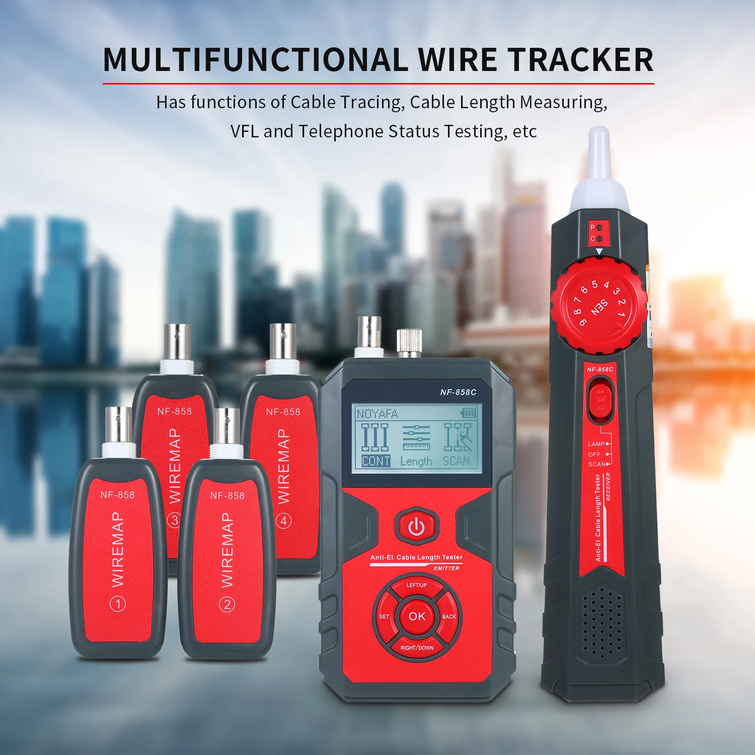 

Telephone Wire Tracker Electrical Line Finding Testing Cable Tester Line Finder Cable Detector Wire for Network Maintenance
