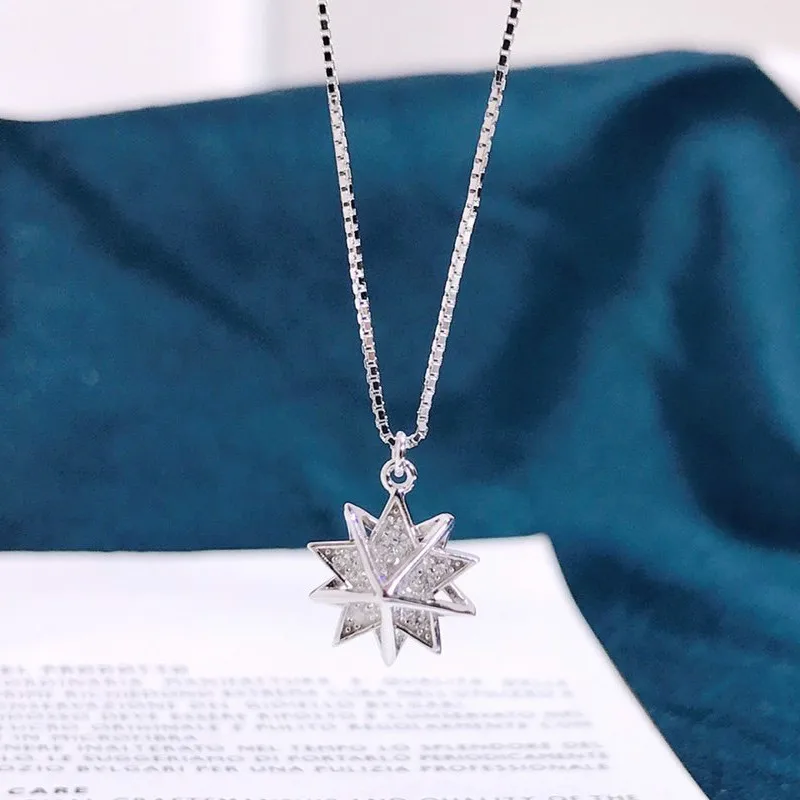 

Exquisite 925 Sterling Silver Exquisiteness Jewelry Fantasy Planet Pendant Necklace Cubic Zircon Magic Star Not Easy Fade Chain