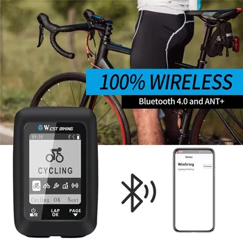 

WEST BIKING GPS Bike Computer Wireless Speedometer Waterproof Road Bike MTB Bicycle Bluetooth ANT+ Backlight Cycling Computers