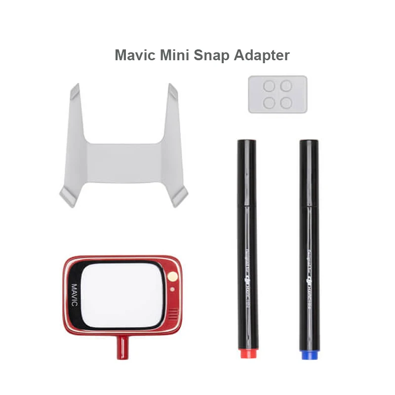 DJI Mavic Mini Snap Adapte прикрепить небольшие аксессуары, такие как светодиодный дисплей или строительные блоки