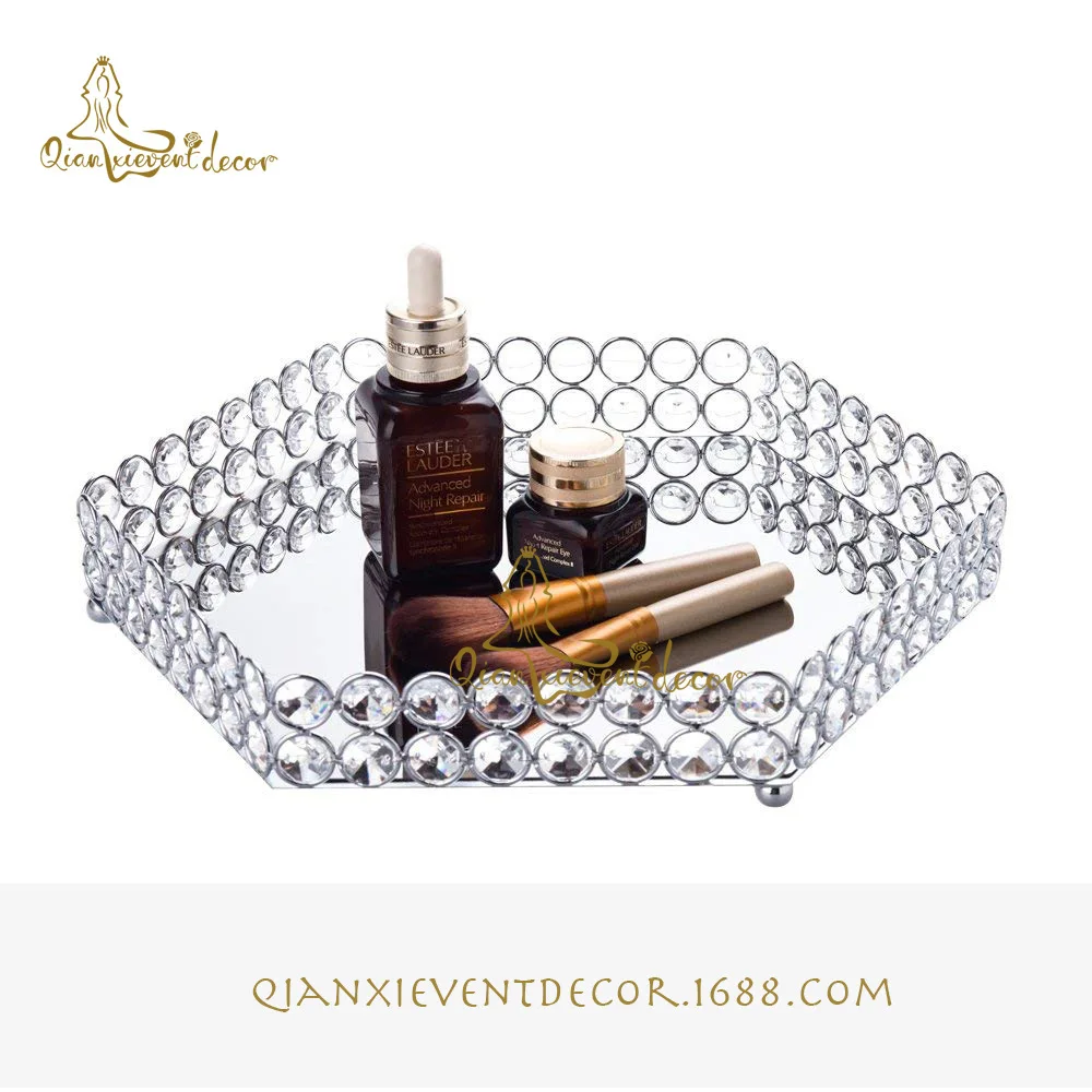 4-Crystal Hexagon Cosmetic Tra