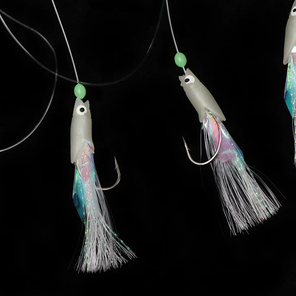 5 шт./компл. перья скумбрии из углеродистой стали светящиеся приманка для морской