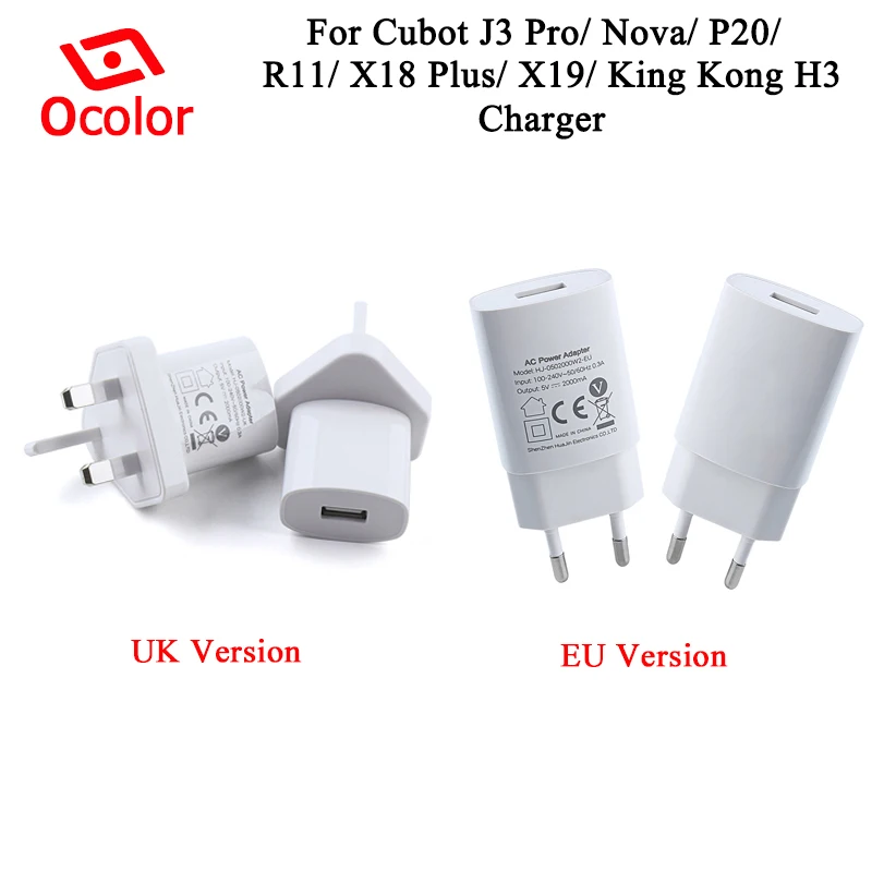 

​ocolor For Cubot X19 P20 Fast Charger Universal Adapter EU Plug Charging Head For Cubot Series Phone Charger Plug Charging Head
