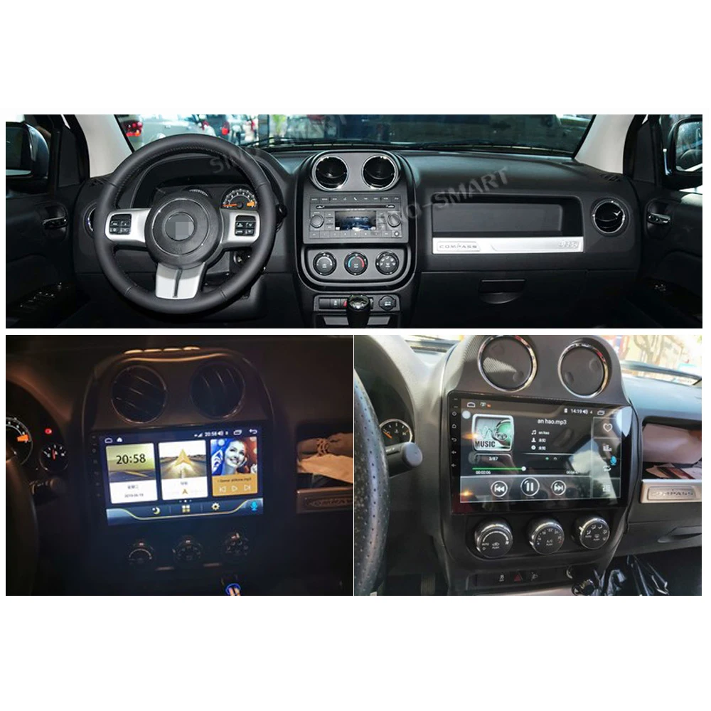 SINOSMART 2.5D ips/QLED экран 1G/2G автомобильный аудио gps навигационный плеер для Jeep Compass 2010