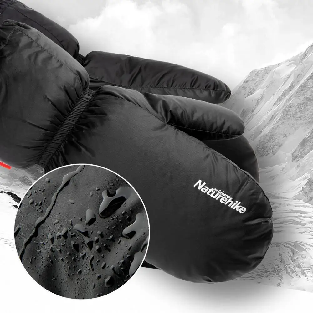 Naturehike 10 г 90% белый гусиный пух перчатки мягкие митенки унисекс Haling Hands водонепроницаемые перчатки Комплект Теплые Зимние холодные FP700 50 г