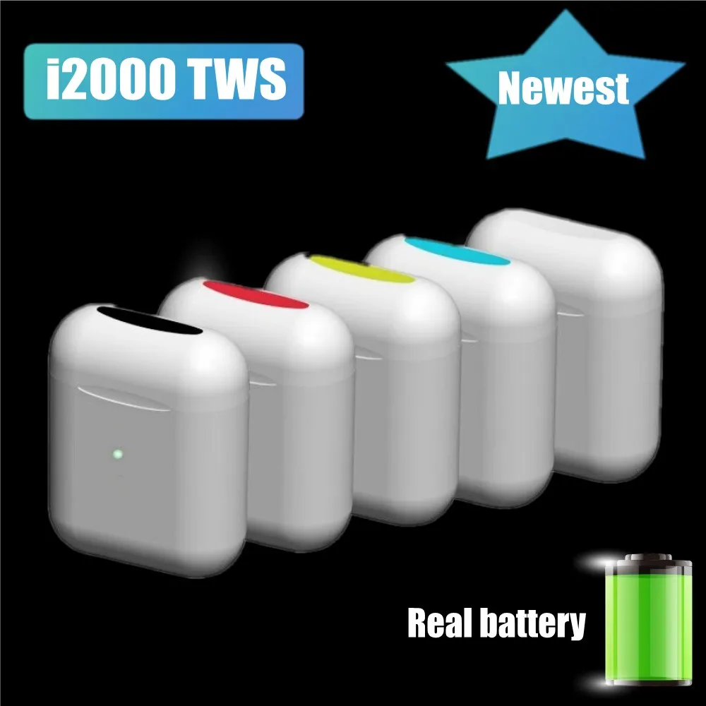 

i2000 TWS+Touch function +F13 horn+wrieless charging Bluetooth 5.0 Earphone 8D Bass Sound headset PK W1 h1 chip i10 i80 i100 TWS