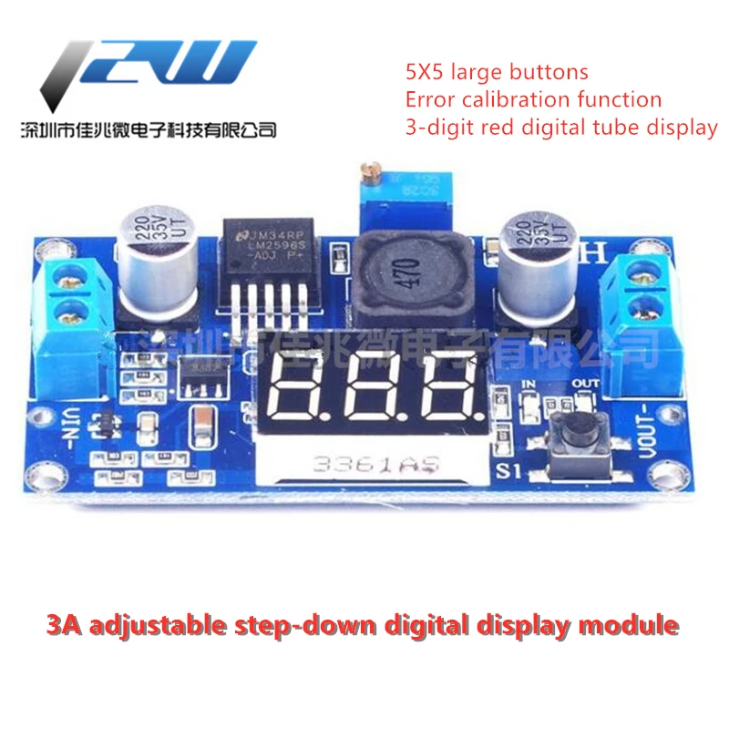 Dc Dc Step Down Module Dc Dc Step Module LM2596 BUCK 3A DC-DC Voltage Adjustable Step-Down Power Module + Blue LED Voltmeter