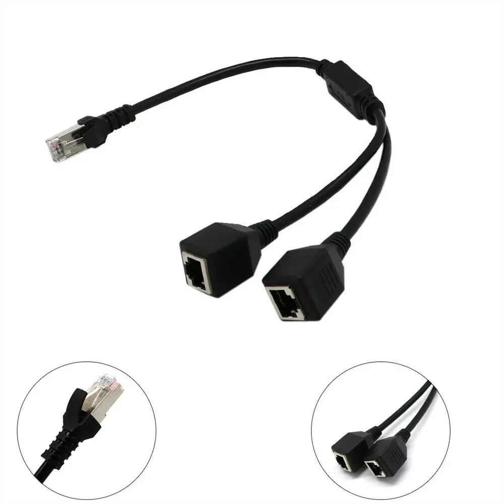 Разветвитель сетевого кабеля Ethernet RJ45 с 1 штекера на 2 гнезда | Компьютеры и офис